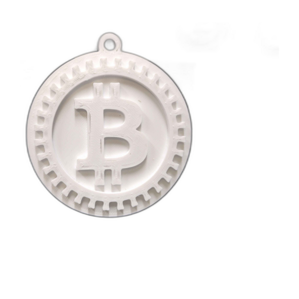 Bitcoin Ornament - White